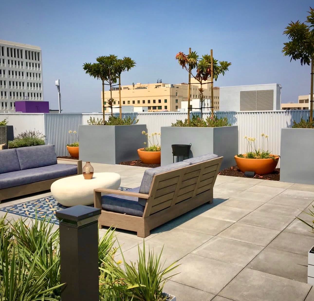 Large Flower Fiberglass Pots