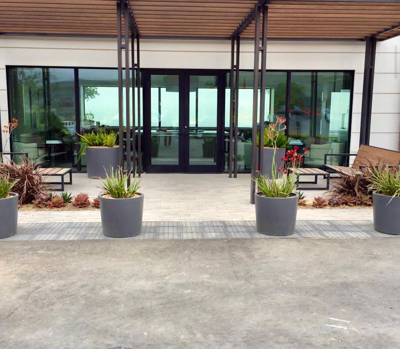 Lobby Fiberglass Planters