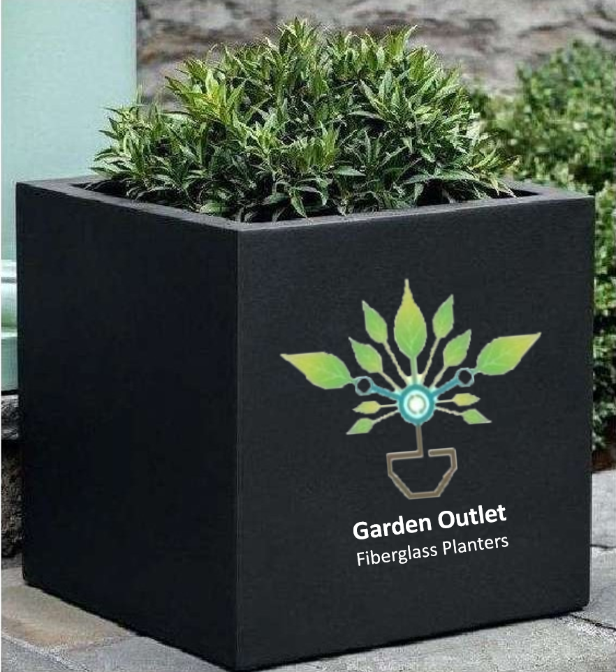 Square Fiberglass outdoor planter